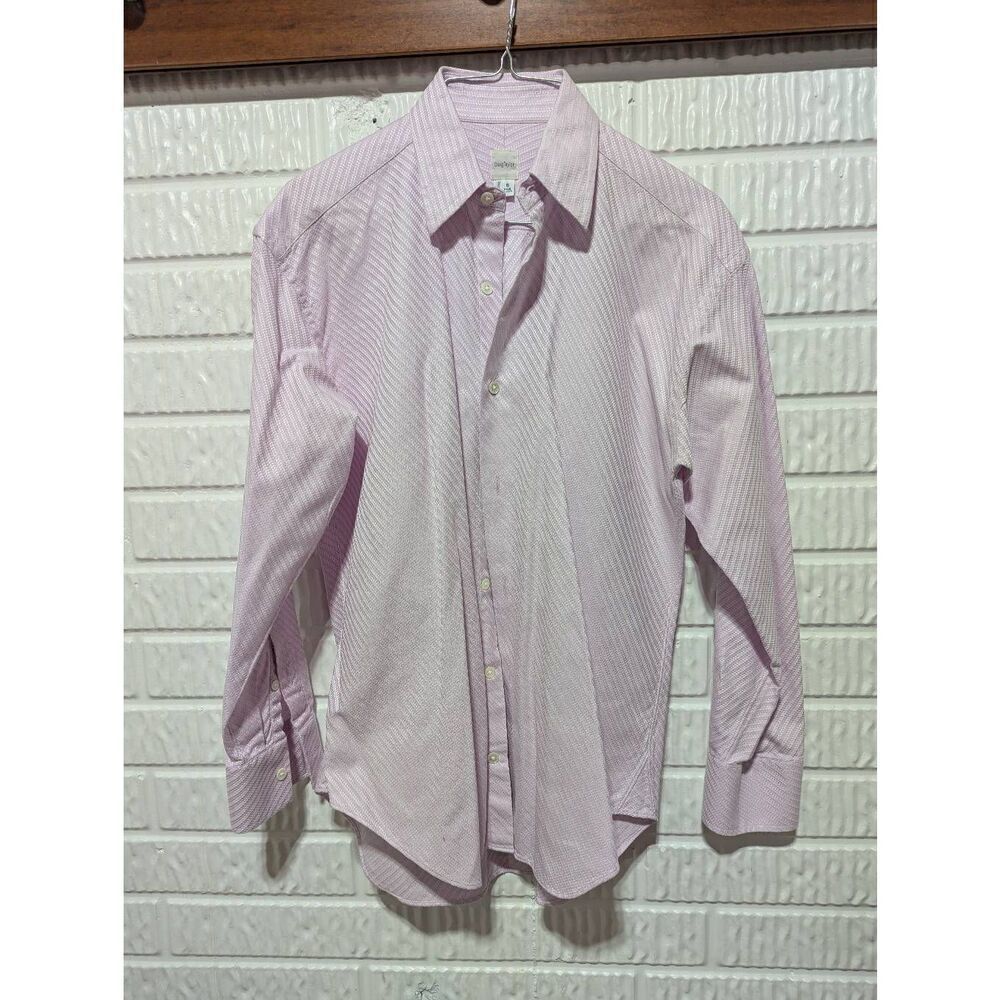 Craig Taylor Women's Pink Texture Long-Sleeve Button-Front Blouse Size S